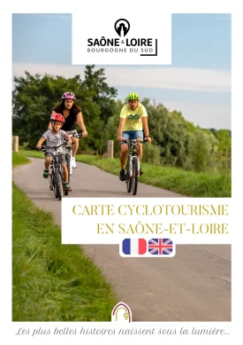 Carte cyclotourisme en Saône-et-Loire FR/GB